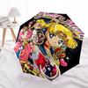 1 Stück Sailor Moon vollautomatischer, faltbarer, tragbarer Regenschirm, 8-teiliges Eisengestell, dreifach faltbar, für alle Jahreszeiten geeignet, ideal für den Außenbereich.