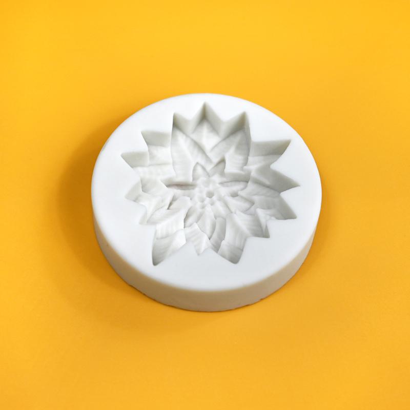 Julstjärna Julblomma Silikon Sugarcraftform Hartsverktyg Muffinform Fondant Tårtdekoreringsverktyg