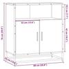 VidaXL Buffet sonoma gris 68x35x76 cm bois d'ingénierie, armoire de rangement, meuble d'entrée, meuble d'appoint, meuble de 849002