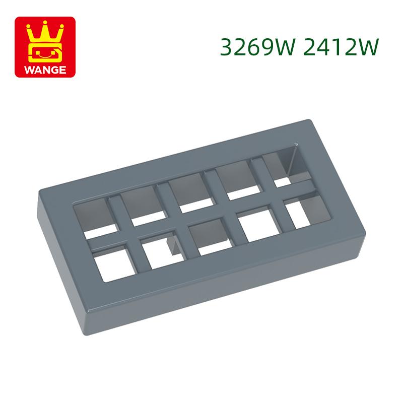 Non-Toxic 452Pcs/Lot3069W/2412W 1X2 Tile 2Holesbehindthegrid Buildingblock Moc Color Accessories Compatible With Brick Diy Kid'S Toys