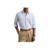 Polo Ralph Lauren Solid Color Single-Breasted Long Sleeve Shirt Men Shirts Light-Blue MNPOWOV16824418400