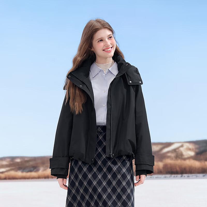 Betu Women's Workwear Style Hooded Down Jacket