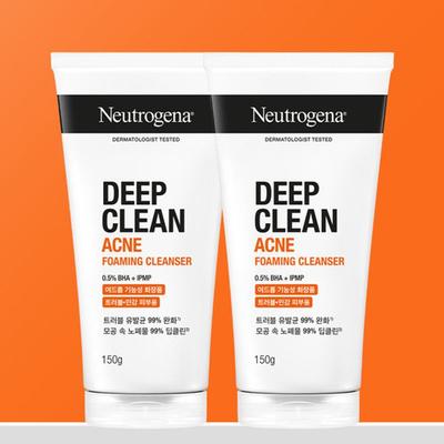 Neutrogena Deep Clean Acne Foaming Cleanser 150gx2