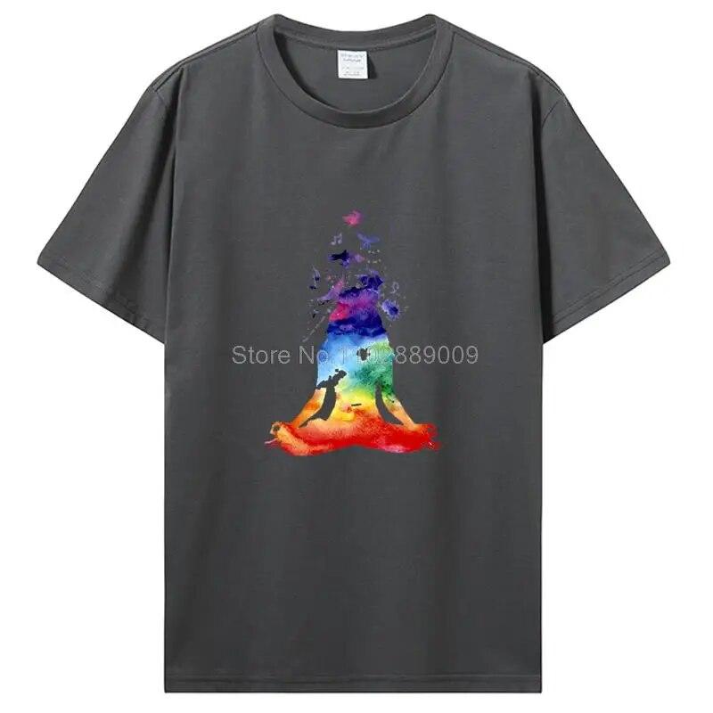 Rainbow Beautiful Mandala Tričko s grafickým potiskem Dámské Unisex Bavlněné tričko Cool Ležérní Tričko s krátkým rukávem Trička Topy Streetwear