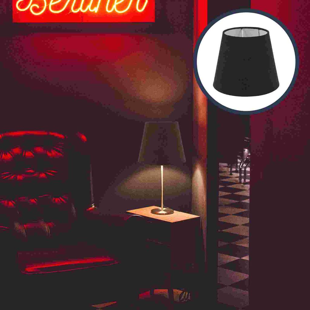 Living Room Lamp Shade Drum Fabric Lampshade E14 Tabletop Desktop Light Shade