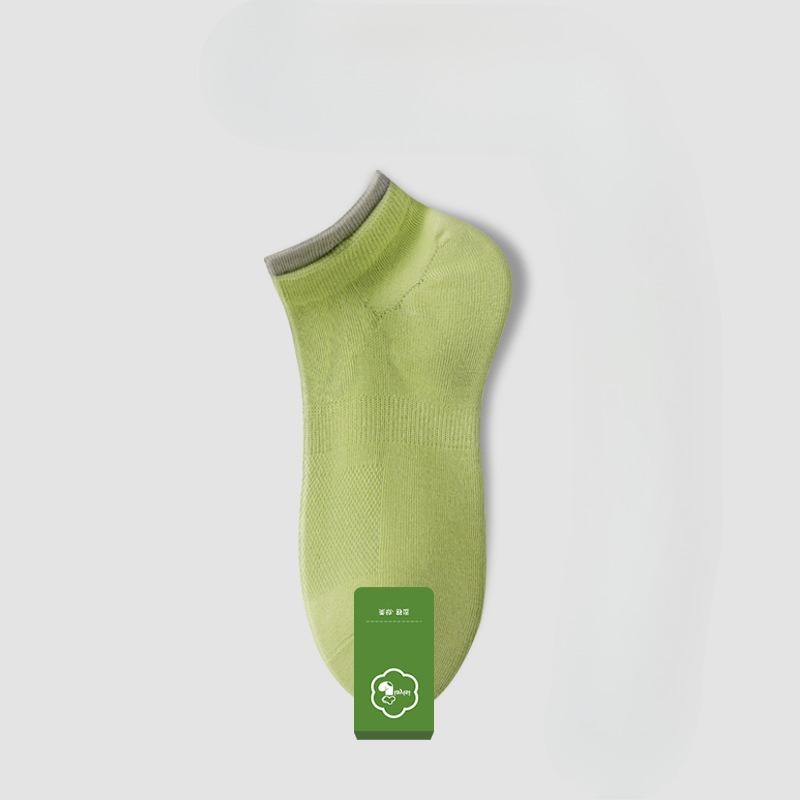 

Мужские летние тонкие хлопковые влагоотводящие дезодорирующие спортивные носки 1 pair зелёный/жёлтый