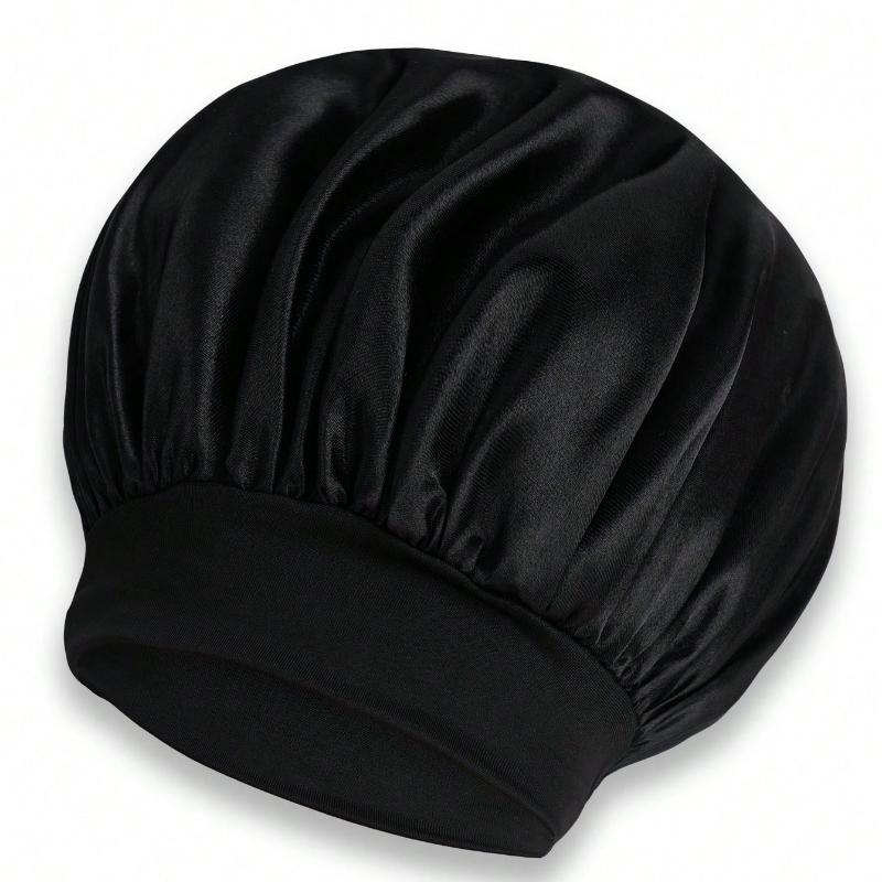 Solid Hair Bonnet Silk Bonnet Satin Bonnet Valentine's Day Valentines Hair Protection Cap Black Nighttime Care Daytime Home Comfort Beauty Tool