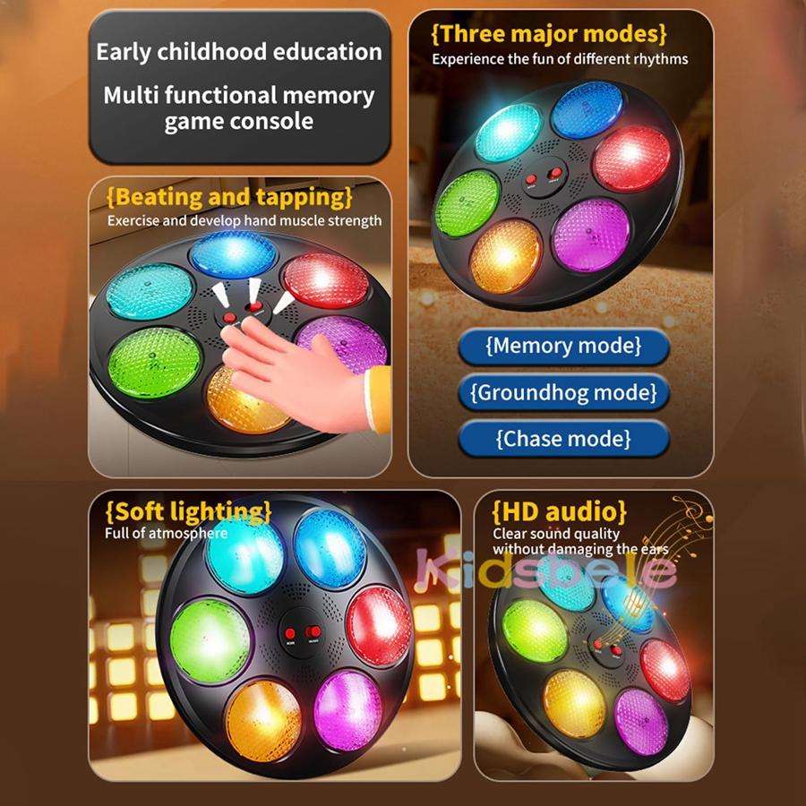 Led Memory Game Drum Toy For Kids – Fun Beat & Tap Toy With 3 Modes, Music & Lights, Perfect Birthday Or Christmas Gift