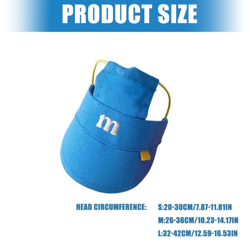 Embroidery Pet Sun Hat For Dog Cats With Adjustable Belt Breathable Headwear Sunproof Hat Pet Fashion Accessory