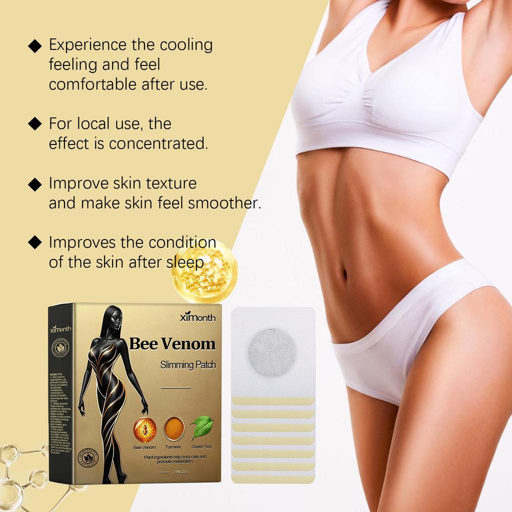 XIMONTH Bee Venom Body Contouring Patch Shape and Firm Body Skin Belly Belly Fat Worshipper Slimming Light Body Patch