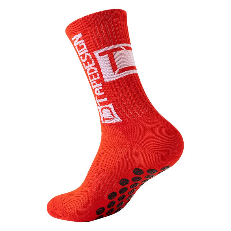 Anti-slip Odor-absorbing Sweat-wicking Sports Socks for Running, Football, and Basketball Standard красный