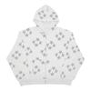 Hoodie Coat Star Print Pockets Zipper Closure Elastic Thread Cuff Long Sleeve Loose Unisex Hooded Streetwear Hip Hop Fall Winter