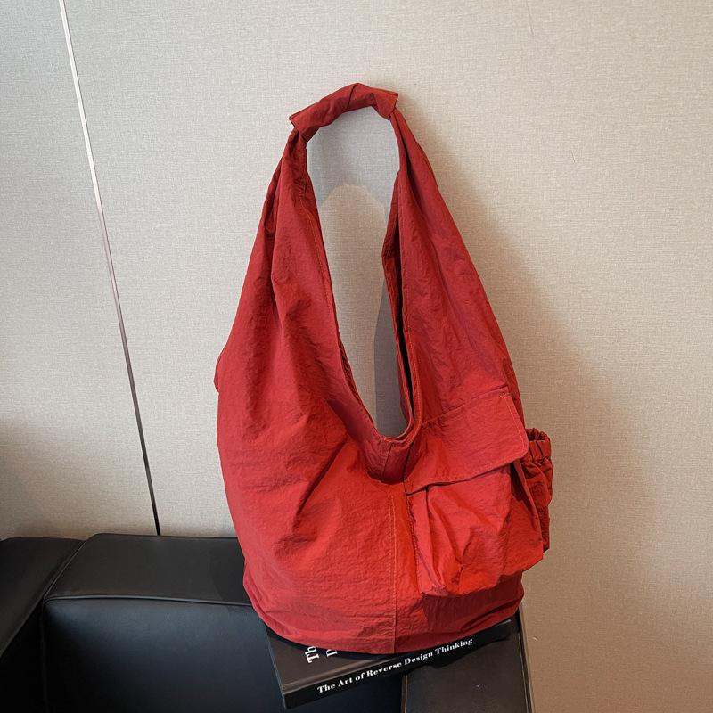 Japanese-style Casual Large-capacity Nyl Tote Bag, Lazy Style Versatile Crossbody Bag, Student Shoulder Bag for Class