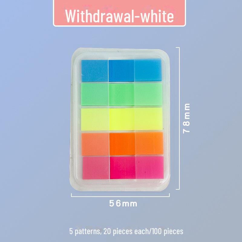 Morandi Translucent PET Index Stickers - Vanilla Autumn Series, Writable Sticky Notes & Markers