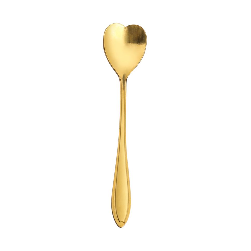 Gold Plated Christmas Flower Mixing Spoon - Japanese Stainless Steel Coffee Stirrer with Custom Logo Option.
