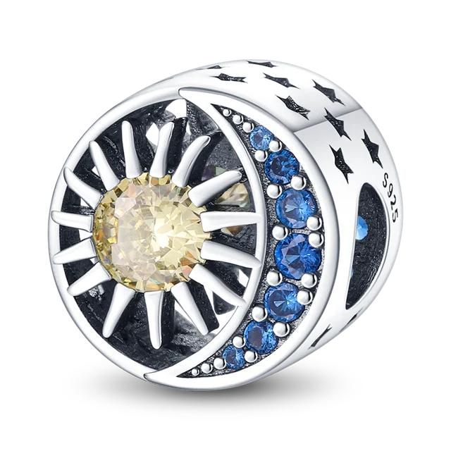 100 % 925 Sterling Silber glänzende bunte Charms Perlen Sonnenblume Schmetterling Sonne Anhänger Fit Original neue Armband DIY Schmuck