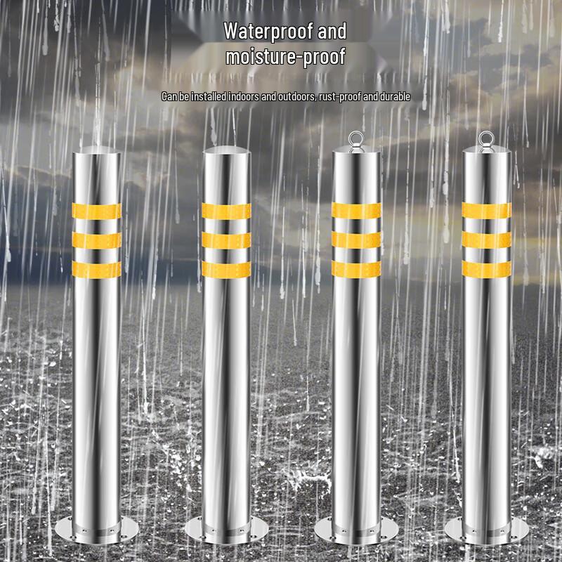 Lurong Stainless Steel Flange Fixed Safety Bollard