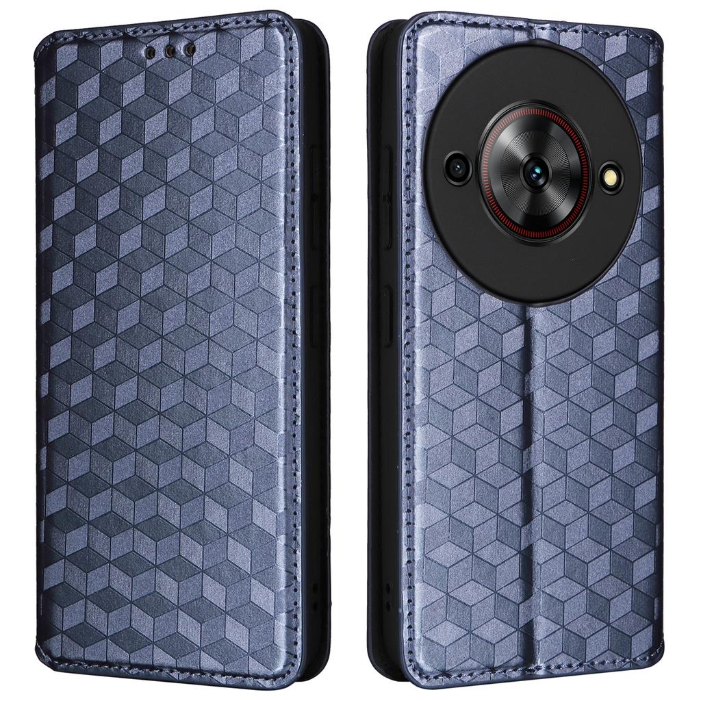 For ZTE Blade A75 5G/nubia Focus Wallet Case Rhombus Imprinted Leather Phone Cover
