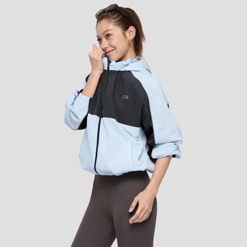 GAP Unisex Sun Protection Color Block Logo Hoodie