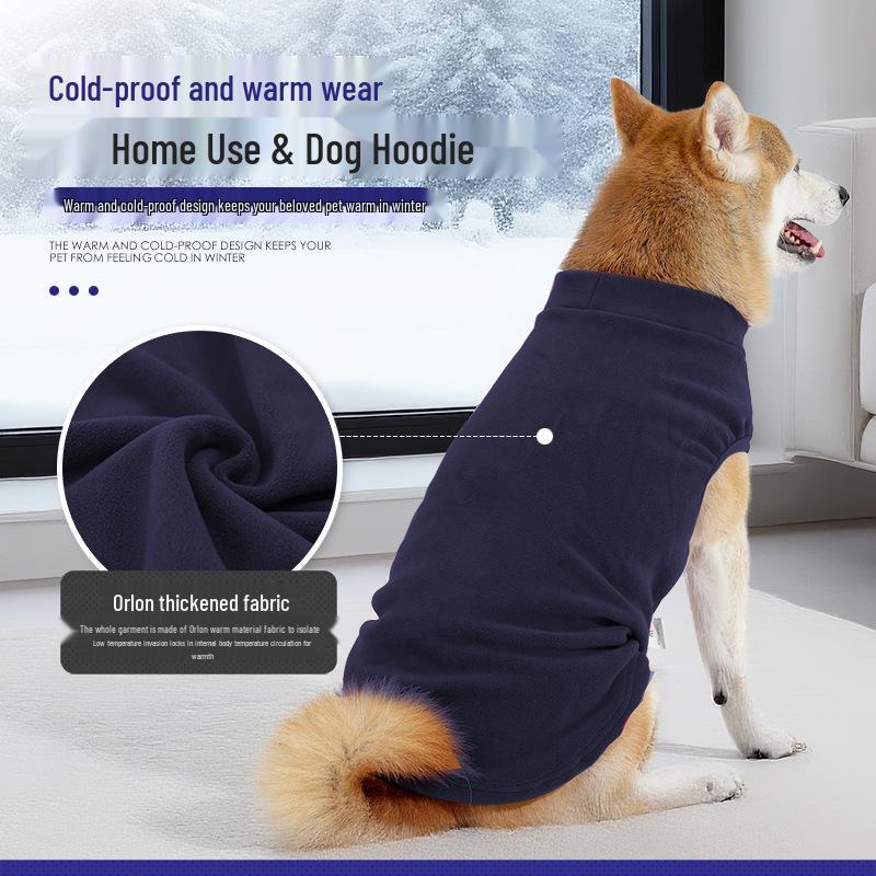 Cross-border Pet Winter Hoodie for Medium & Large Dogs - Warm, Cold-proof Cotton