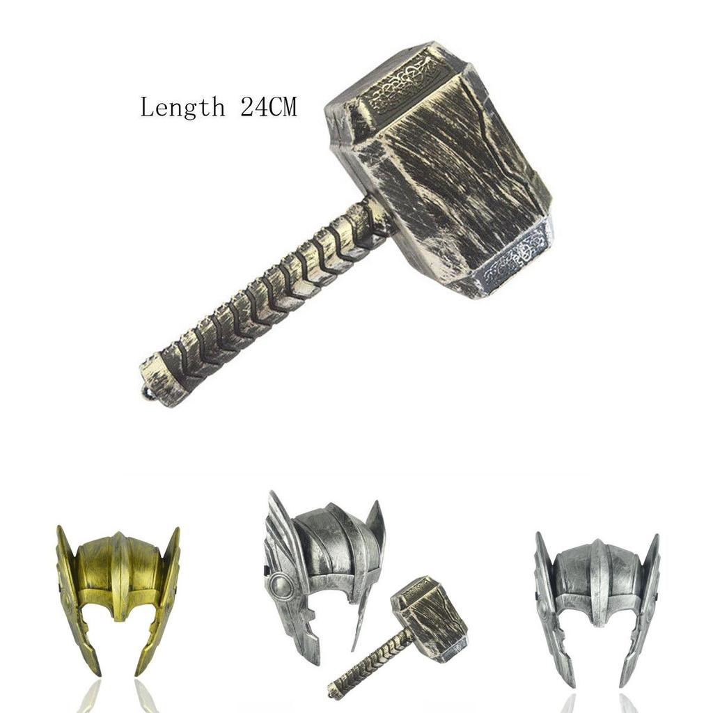 Custome Hammer Thor Helmet Mask Kids Cosplay Toys Action Figure Light Without