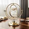 Vintage Large Glass Hourglass Chic Rotating Metal Sand Timer Elegant Antique Globe Sandglass Home Decoration Office Ornaments