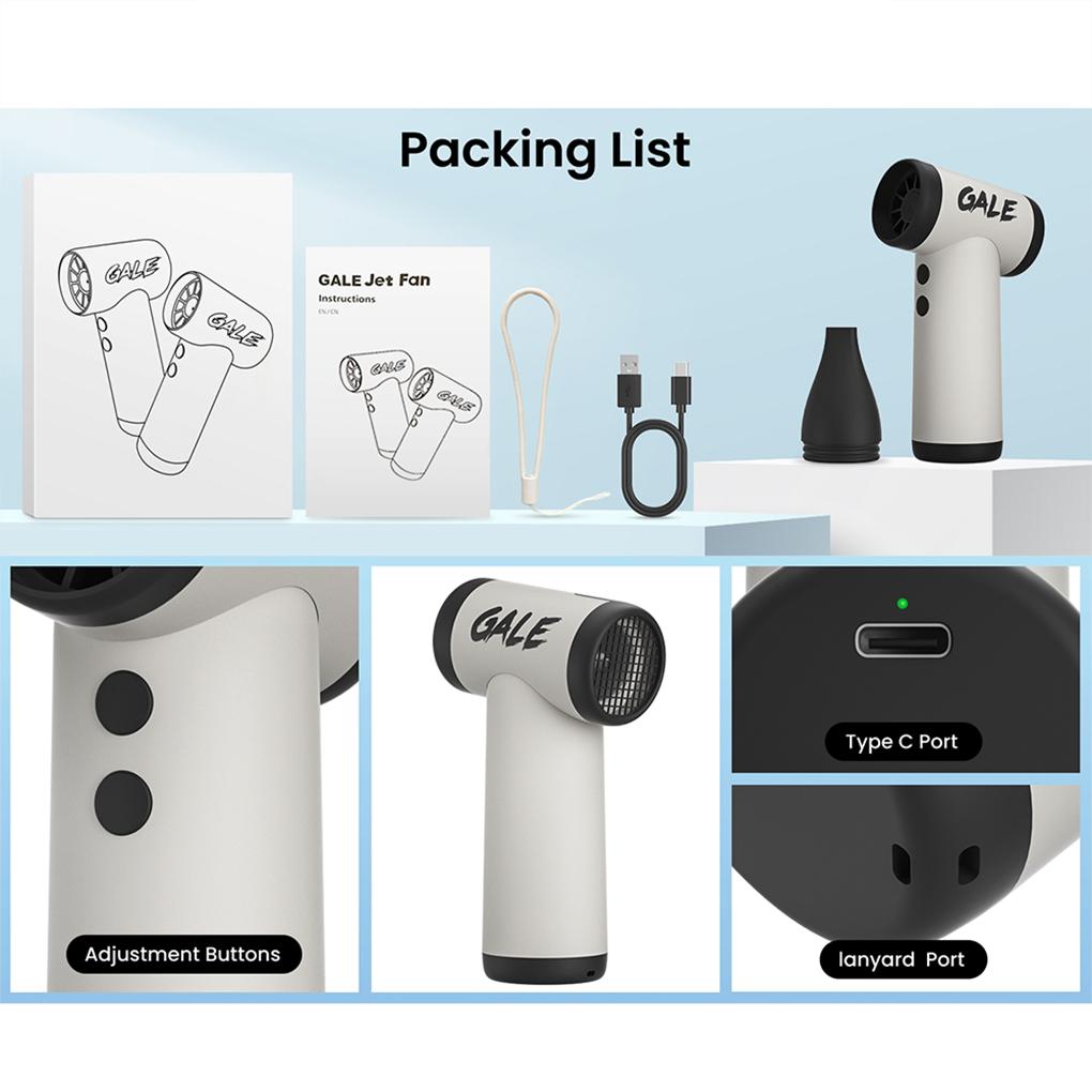 Mini Jet Blower Blower Mini Tur-bo Jet Air Blower Lightweight Air Blower 2000mAh Brushless Motor