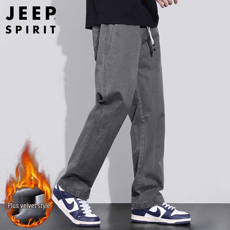 JEEP SPIRIT Herren Baumwolle Locker Gerade Bein Cargohose