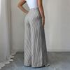 Flowy Pants for Women Casual High Waisted Wide Leg Palazzo Pants Long Trousers with Buttons and Pockets Plus Size