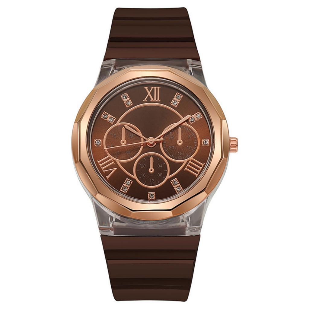 Vanntett lysende løpevekkerklokke for menn