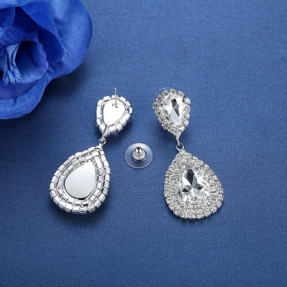 

Модная индивидуальность, свадебные аксессуары для женщин, элегантные серьги-капли с бриллиантами серебряный