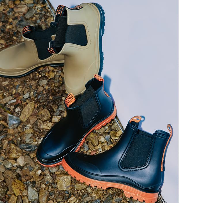 KiU Twintone Side Gore Rain Boots waterproof water-repellent short insole cushion comfortable stylish outdoor snow unisex mens womens black K514XL-900