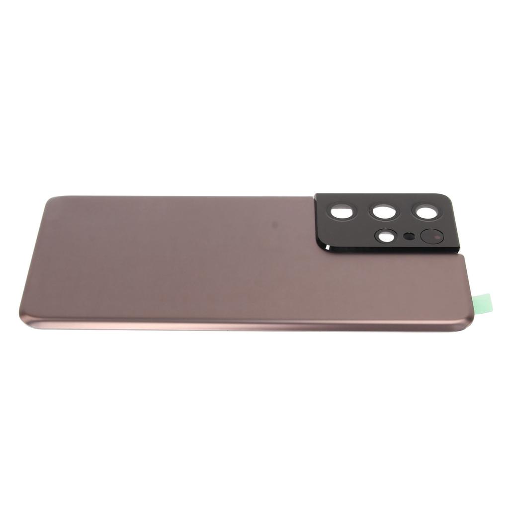 Back Glass Cover Replacement With Pre Installed Camera Lens and Tape Parts Replacement for Galaxy S21 Ultra Brown