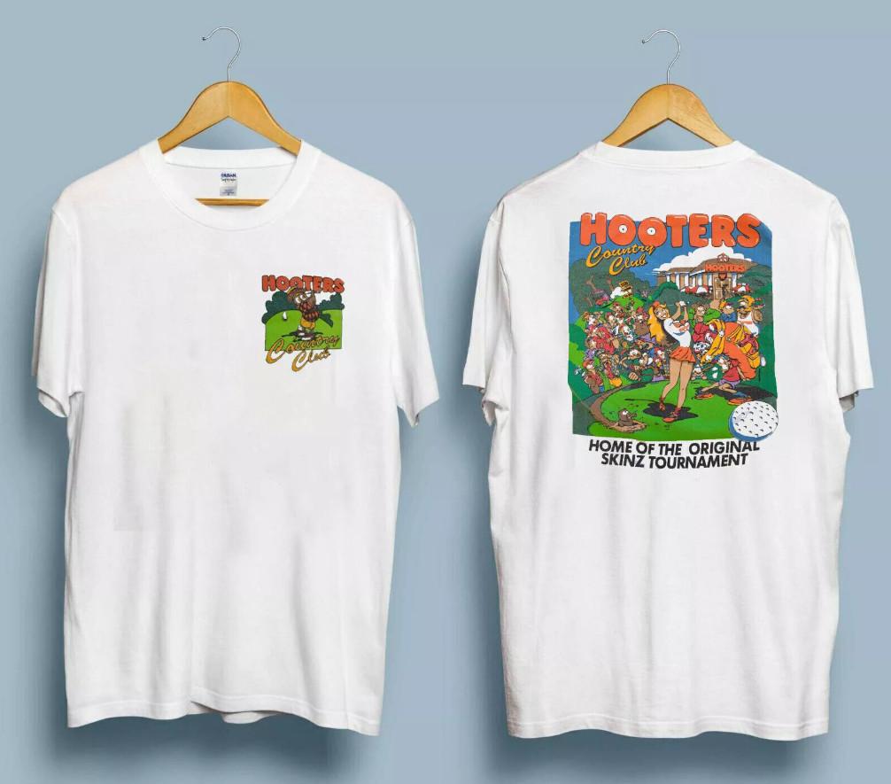 Vintage 90s Hooters Country Club Graphic T-Shirt Mens Womens Tees Top, size S-4XL L