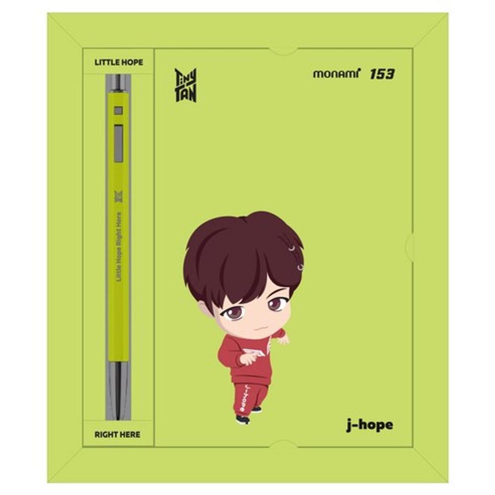 MONAMI TinyTAN BTS 153 ID 0.7mm Ballpoint Pen & 3 Notebooks Set