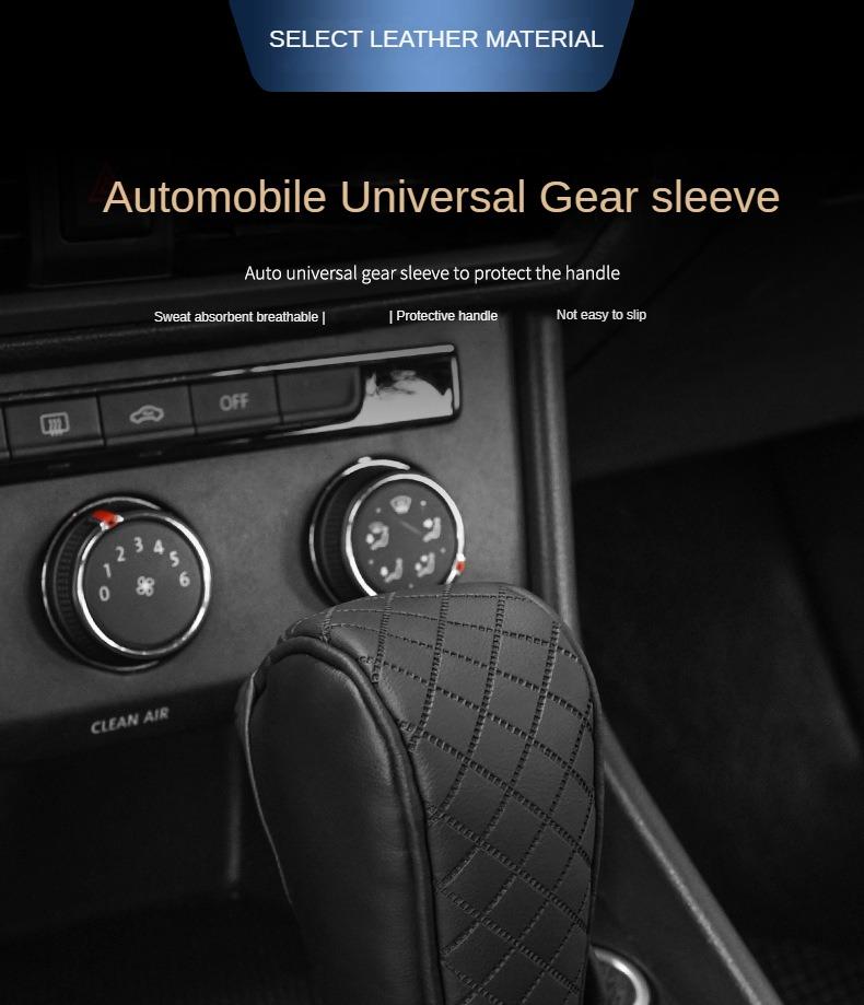 High Quality Car Shift Handle Cover PU Leather Non-slip Wear-resistant Universal Car Automatic Gear Sheath Car Decoration