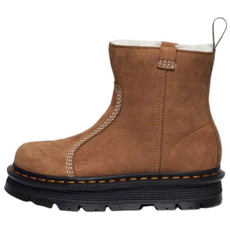 Dr. Martens Zebzag Rigger Замшевые Теплые Слипоны Удобные Снежные Ботинки Мужские ботинки Коричневые 42023200 41