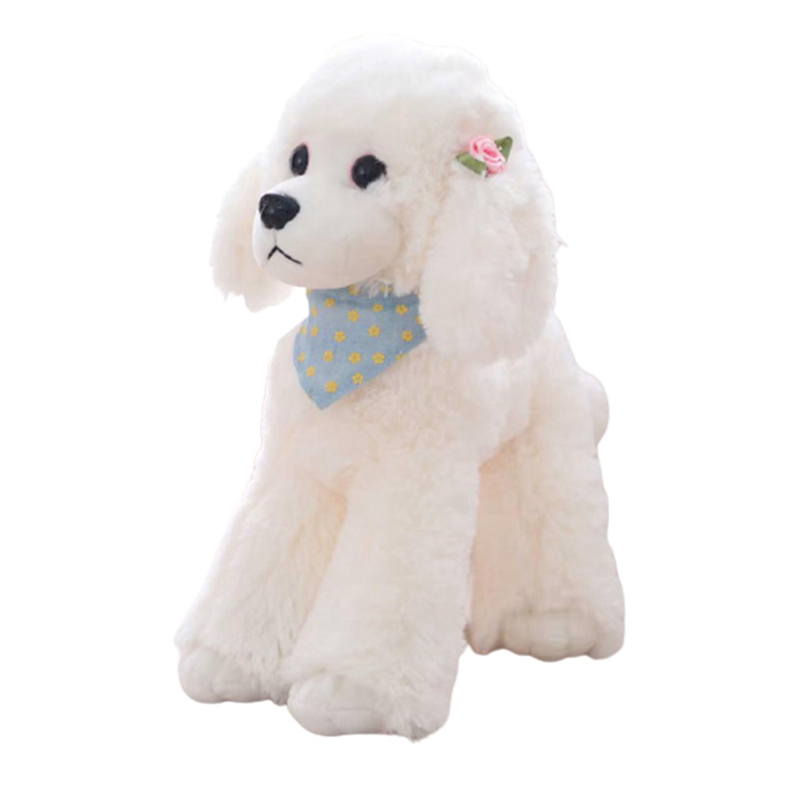 

Adorable Simulation Dog Plsuh Toy Soft Stuffed Animal Throw Plushie Kids Hugging Pillow Present For Every Age 25cm белый