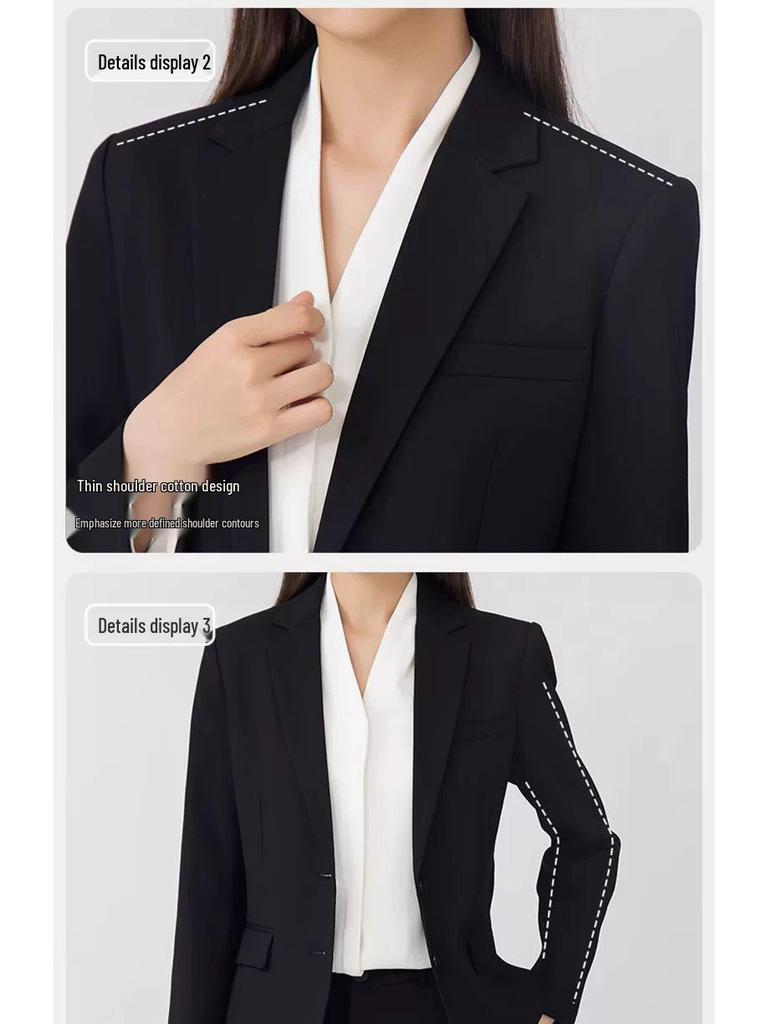 Women's Slim Fit Two-Button Wrinkle-Free Interview Suit Set