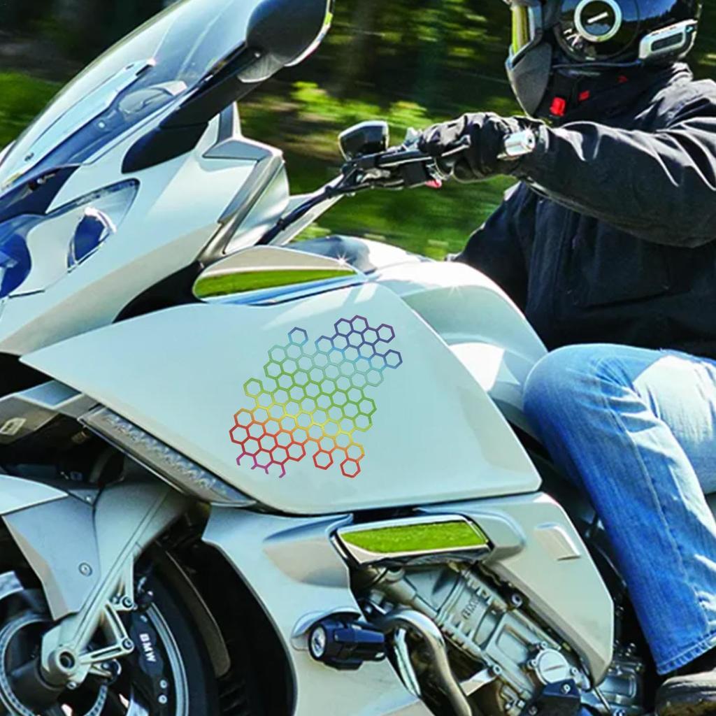 Motorcycle Honeycomb Decal, Foreign Trade Honeycomb Car Sticker Motorcycle Mini Car Sticker Personalized Honeycomb