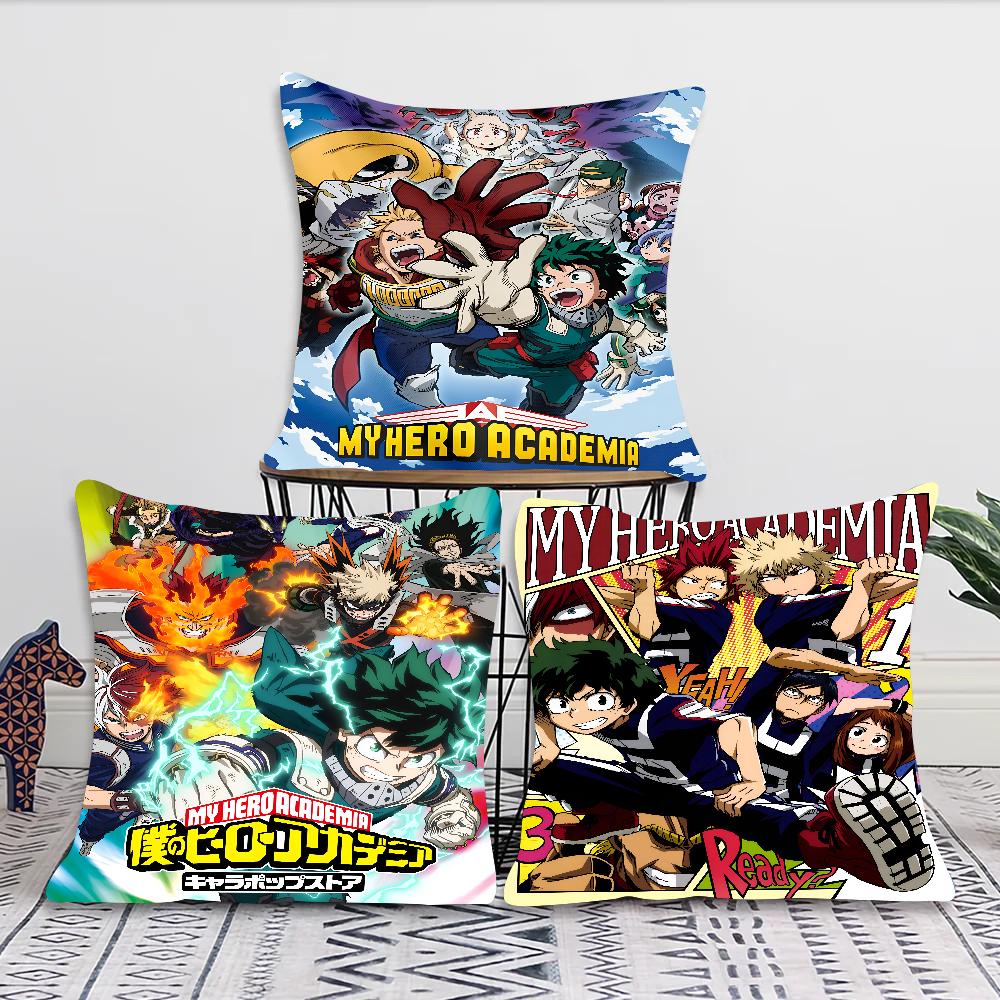 Anime My Hero Academia Pillow Case Square Pillow Bedroom Sofa Leisure Comfort Cushion Car Living Room Home Decoration