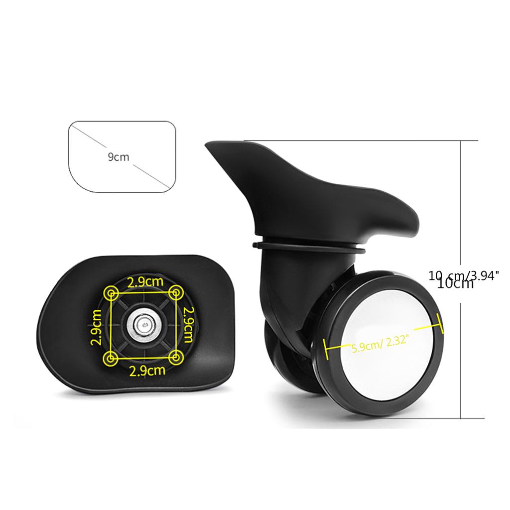 1 pereche de roți pentru bagaje Valisă roată de înlocuire Kit de reparare a hardware-ului cu role roată roată de 360 de grade