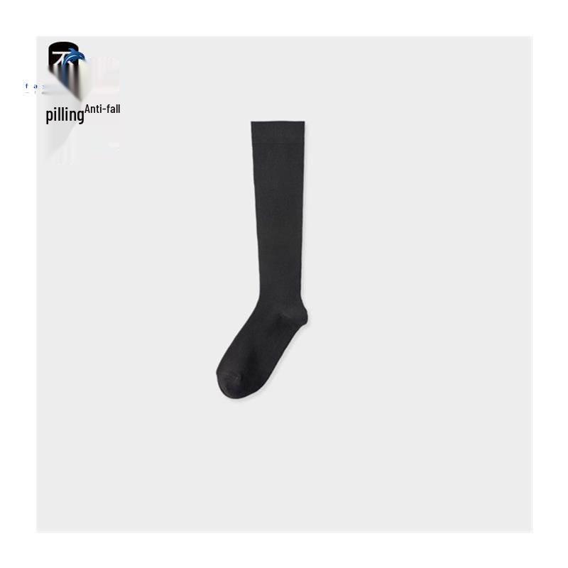 Women's Black Non-Slip Over-the-Knee Latin Dance Socks for Autumn Practice
