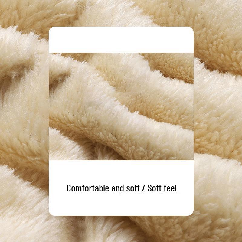 Men's Winter Cotton Jacket with Velvet Lining - Thick, Warm Lambswool Parka