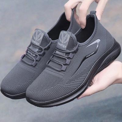 Herenschoenen grote maat lente en herfst nieuwe ondiepe mond lichtgewicht enkele schoenen zachte zool comfortabele mesh schoenen outdoor casual sportschoenen