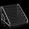 Acrylic Transparent Tiered Display Stand for Badges & Figures - Multi-functional Storage Rack