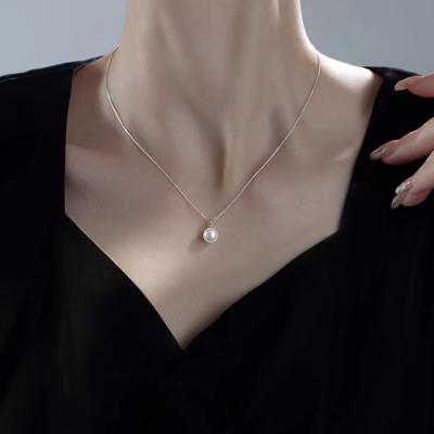 Collier de perles en argent S925 pour femme, Celacium 