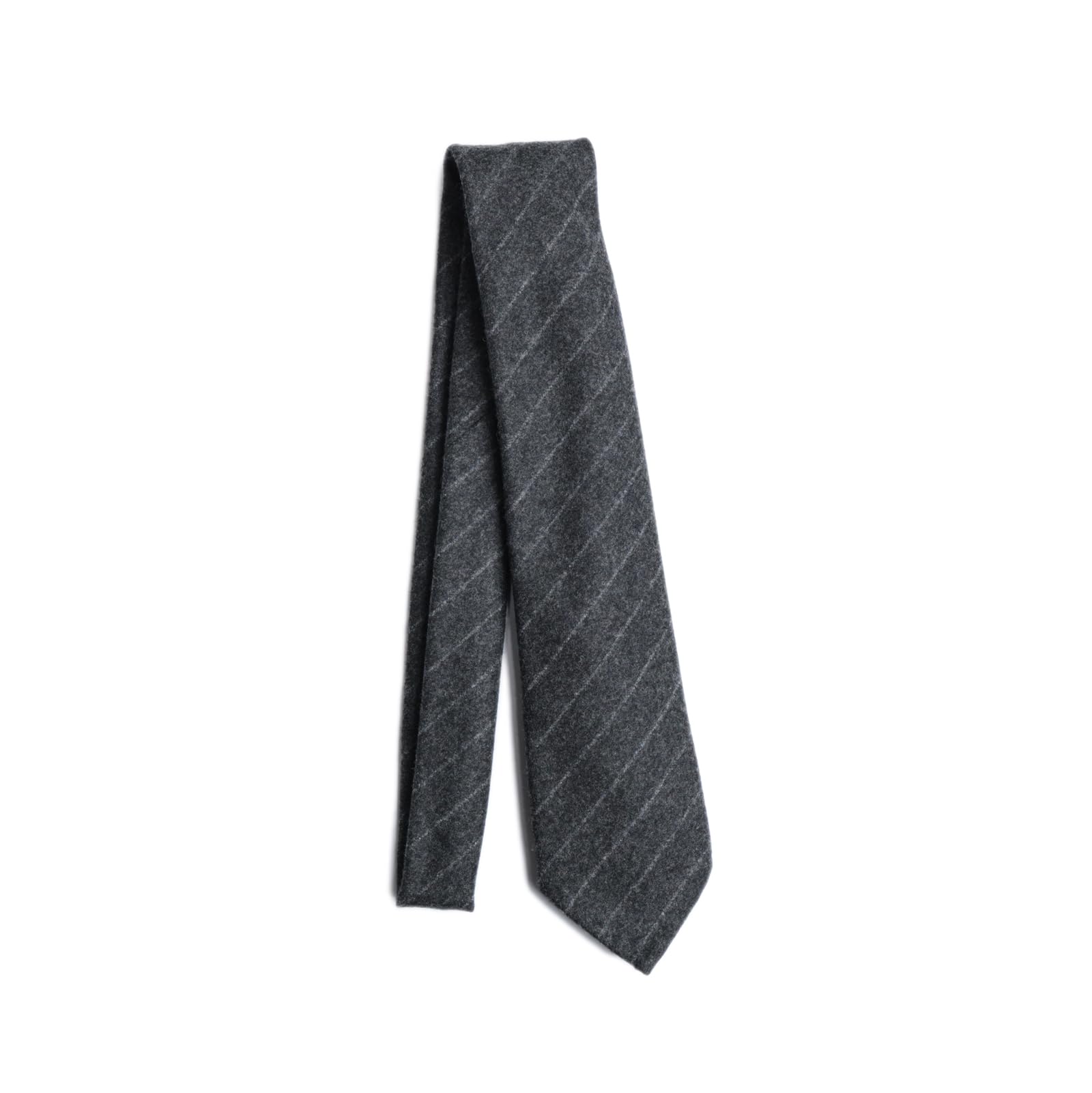 [Y&TAILOR] Necktie [Quattro Piege] FOX Brothers WOOL Three-fold Hand-rolled Brand Y&TAILOR (Striped Gray)