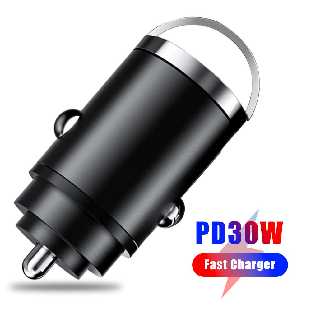 Mini 100W USB Car Charger Type C QC3.0 PD Car Chargers Fast Charging Auto Phone Charger Adapter for Iphone Samsung Huawei Xiaomi