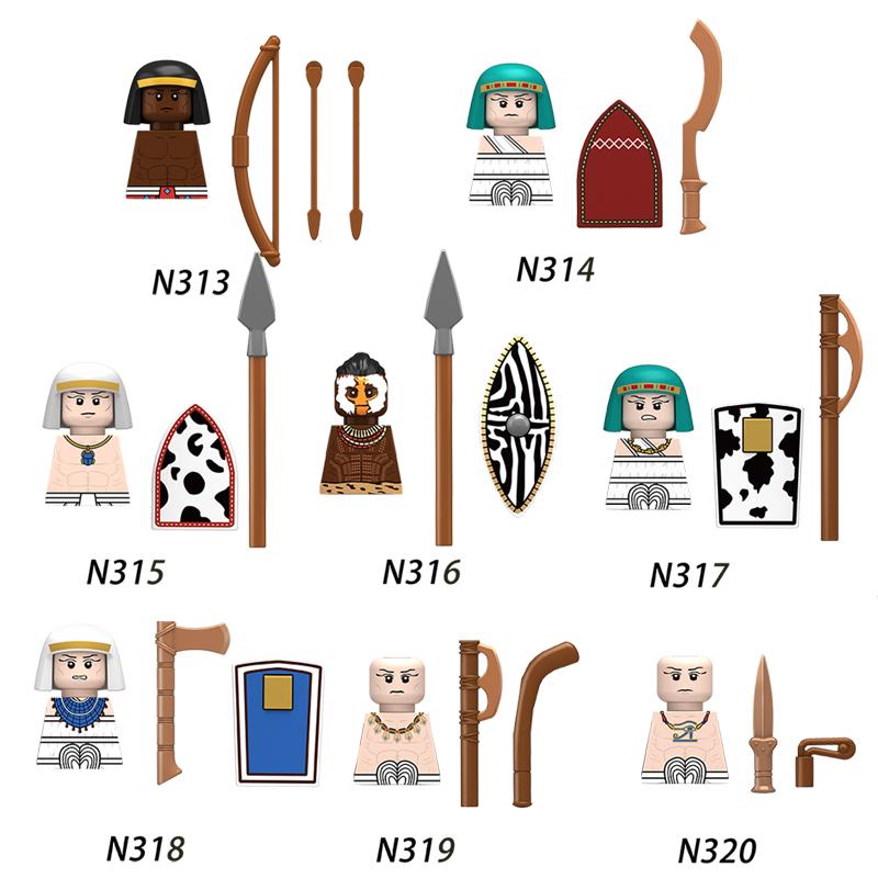 

21pcs Medieval Egyptian Soldiers Figures Building Blocks Bricks Warrior Parts Knight Sword Military Accessories Toys